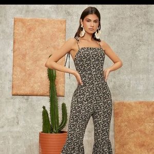 Floral Flare Leg Cami Jumpsuit